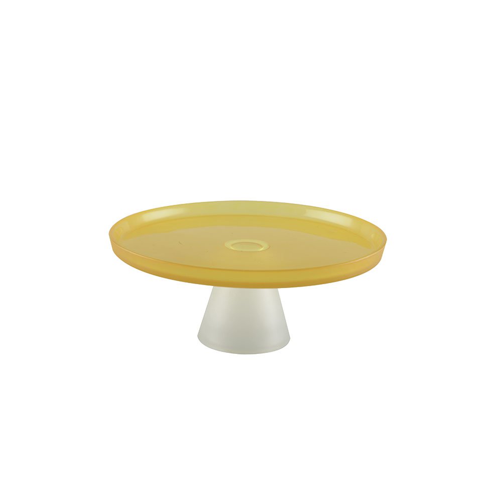 Yellow Glass Cake Stand – Lemon Design for Serving Desserts - CozyVibe.eu